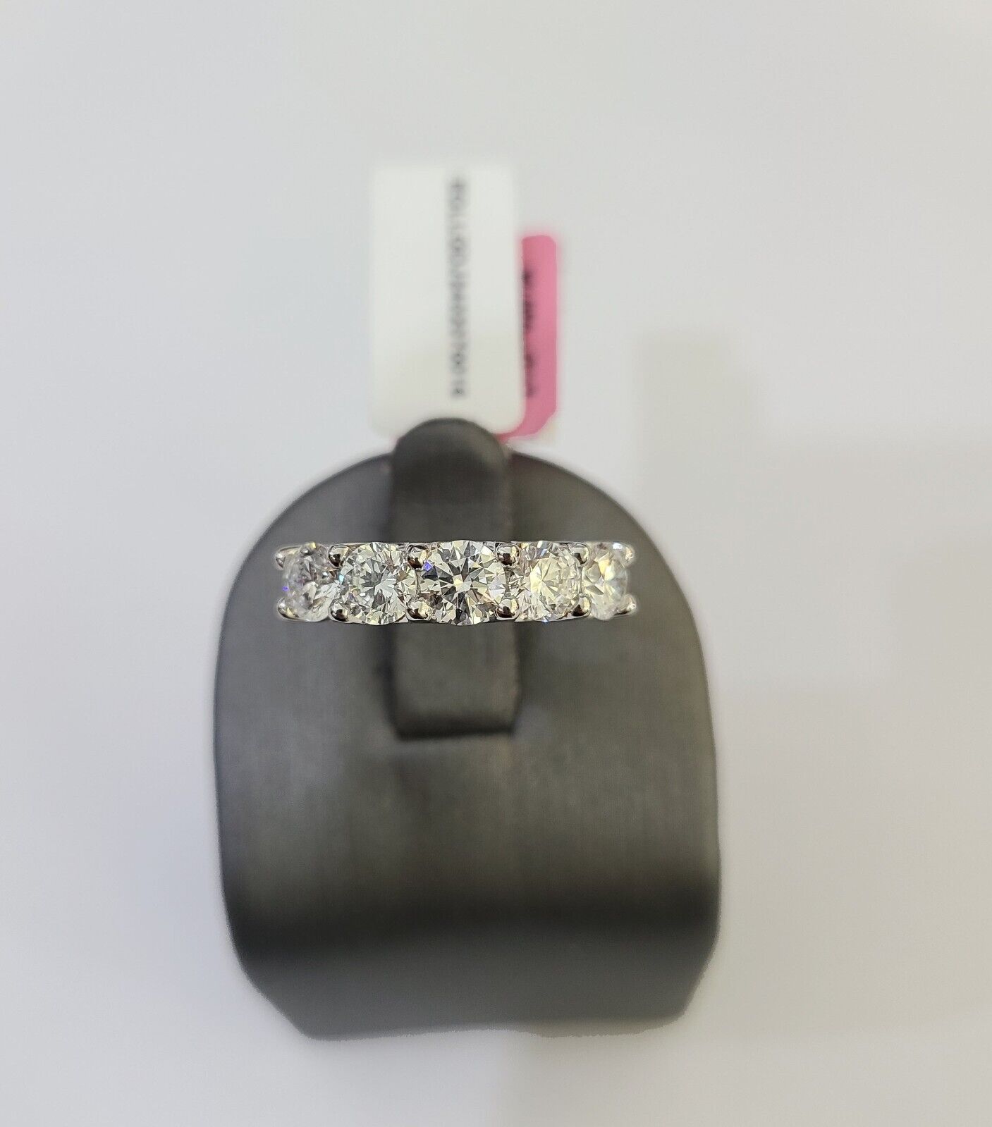 Real 10k White Gold Diamond Ladies Ring Lab Created Women Engagement Wedding - GoldenlinQ